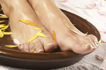 nailbasics soaking feet for Professional Pedicure